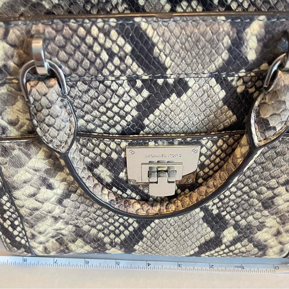 Michael Kors Brown and Black Baby Bag with Snakeskin Pattern - Picture 5 of 6